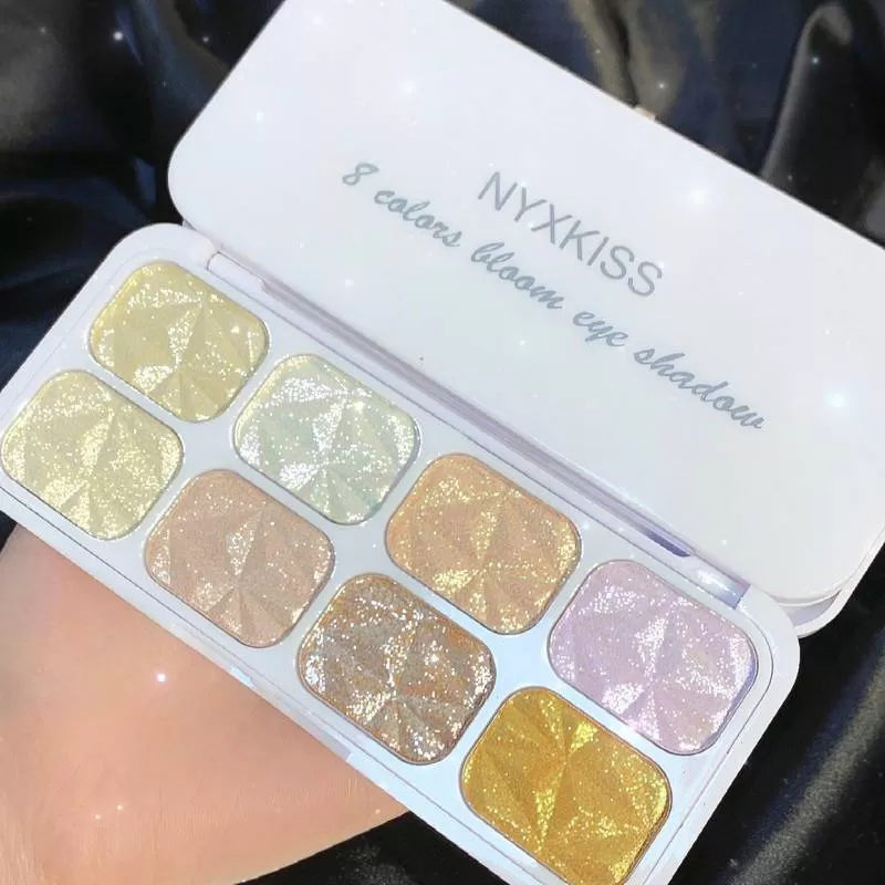 Nyxkiss hộp phấn highlight 8 màu siêu nhũ đa chức năng