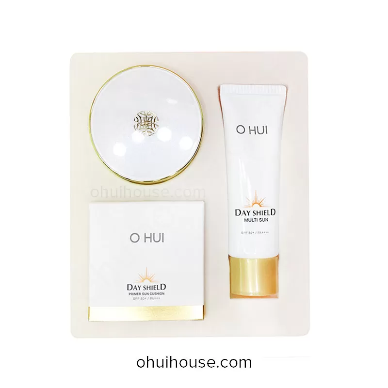 Bộ phấn nước OHUI Day Shield Primer Sun Cushion SPF50+/PA+++ Special Set