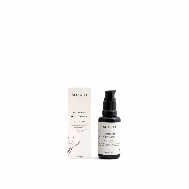 Tinh Chất Hữu Cơ Sáng Da Mờ Nếp Nhăn Ban Đêm Mukti Age Defiance Night Serum (30ml)