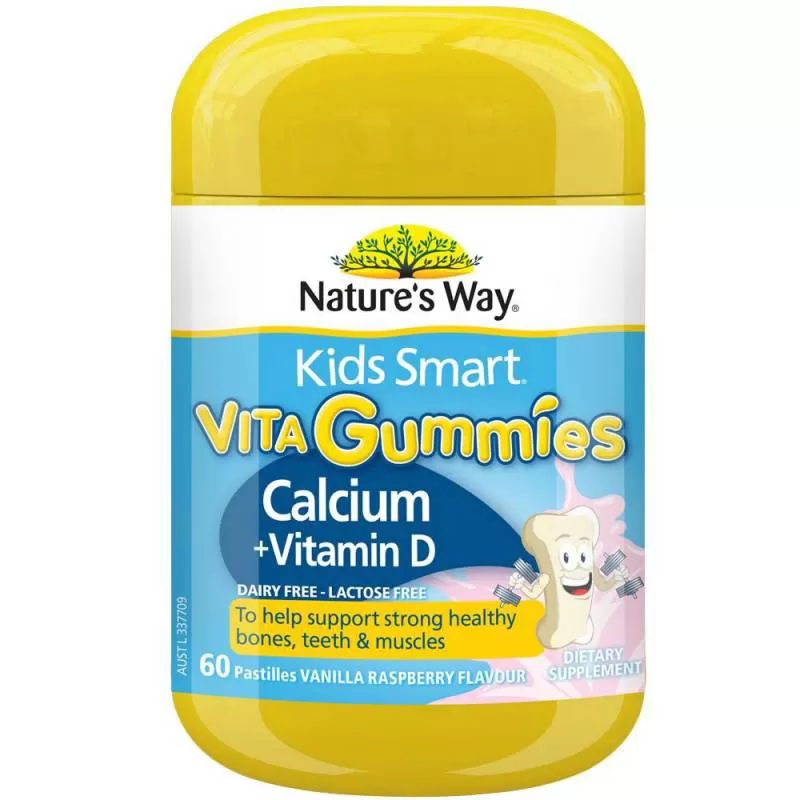 Kẹo dẻo cho bé Nature's Way Kids Smart Vita Gummies Calcium + Vitamin D
