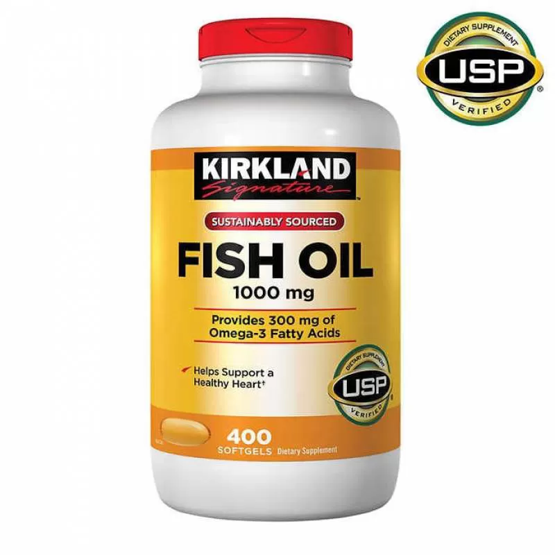 Viên uống dầu cá Kirkland Signature Fish Oil 1000mg