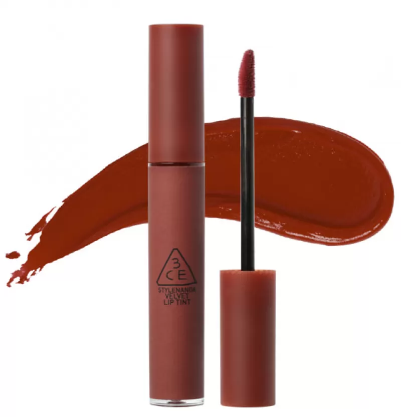 Son 3CE Kem Velvet Lip Tint Màu Taupe - đỏ nâu