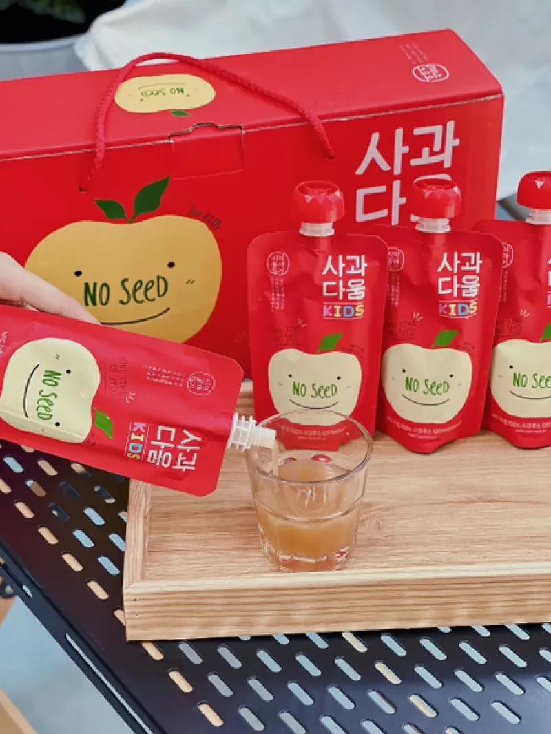 Nước Ép Táo SANGWADAUM APPLE JUICE Nguyên Chất Hàn Quốc 100% (20 gói*120ml)