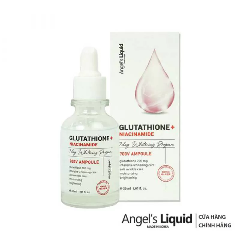 Huyết Thanh Trị Nám Dưỡng Trắng Angel’s Liquid Glutathione+ Niacinamide 7Day Whitening Program 700V Ampoule 30mL