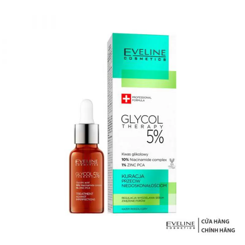 Tinh Chất Eveline Glycol Therapy 5% Against Imperfections (Nhập Khẩu) 18mL