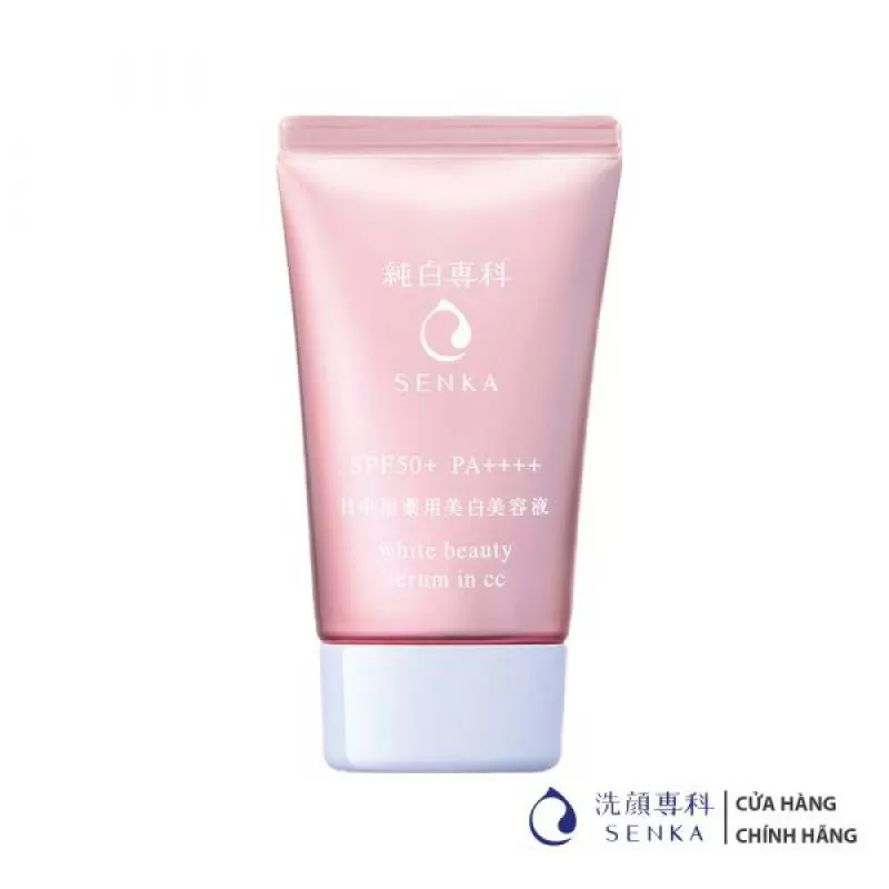 Tinh Chất Dưỡng Da Chống Nắng Senka White Beauty Serum In CC SPF50+/PA++++ 40g