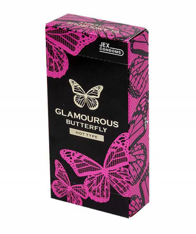 Bao cao su Jex Glamourous Butterfly Hot – Hộp 12 cái