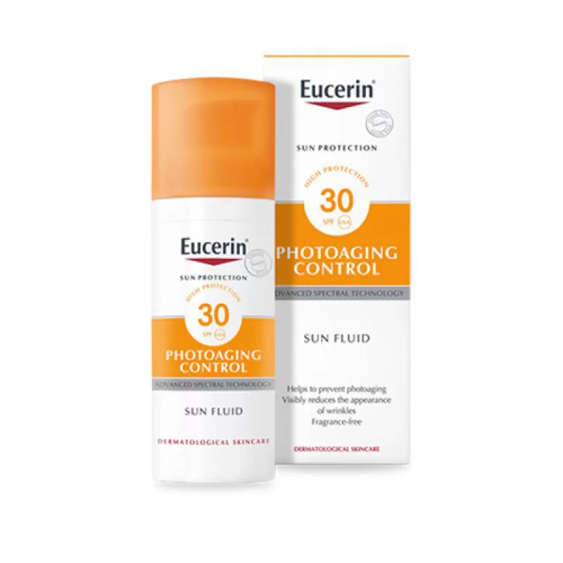 Kem chống nắng Eucerin Sun Fluid Photoaging Control SPF50 – 50ml, chống lão hóa cho da