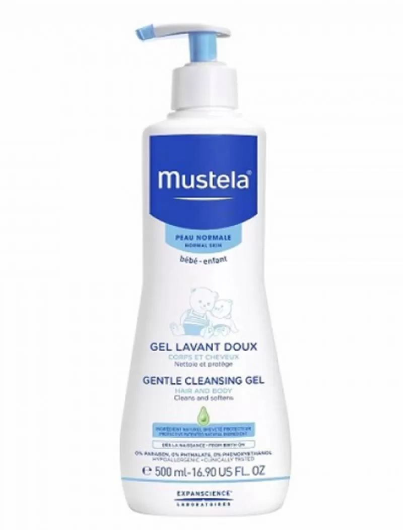 Gel tắm gội Mustela Gentle Cleansing Gel - 500ml, chính hãng, giá rẻ