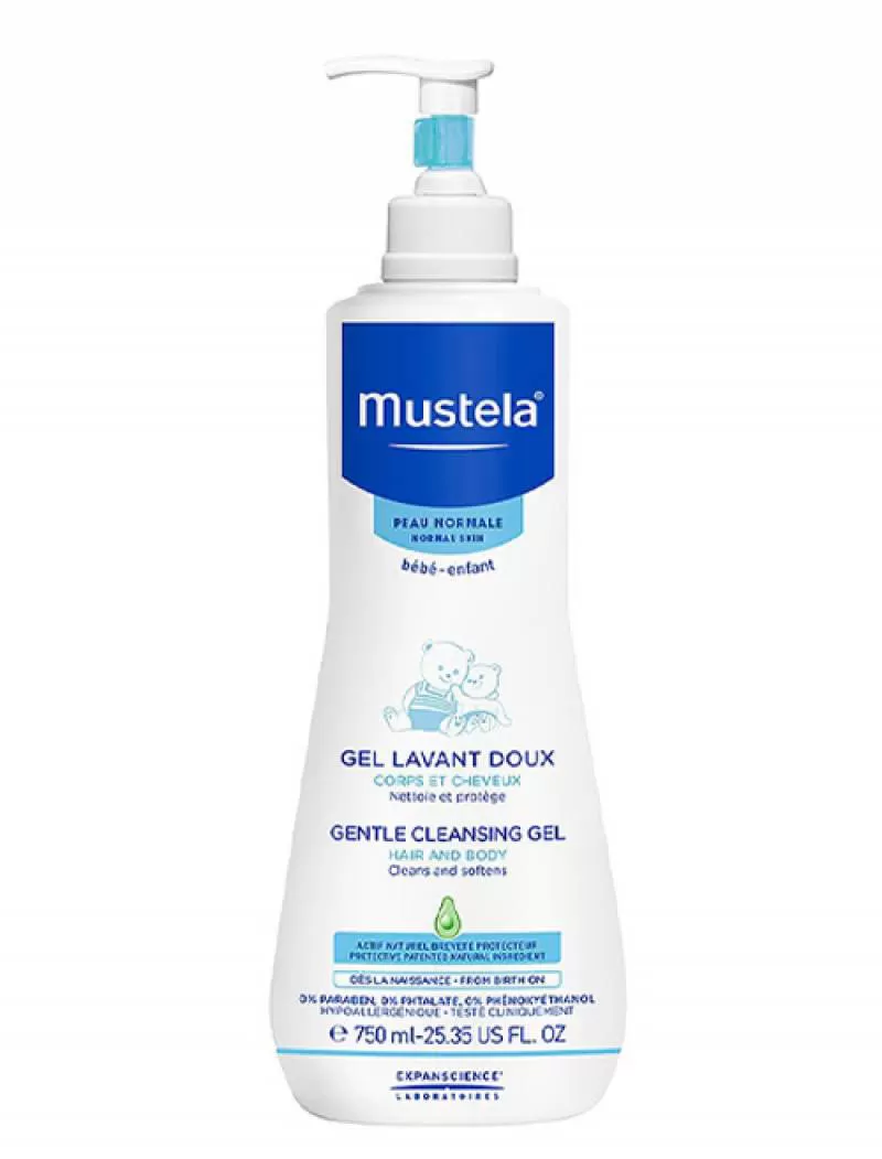 Gel tắm gội Mustela Gentle Cleansing Gel - 750ml, chính hãng, giá rẻ