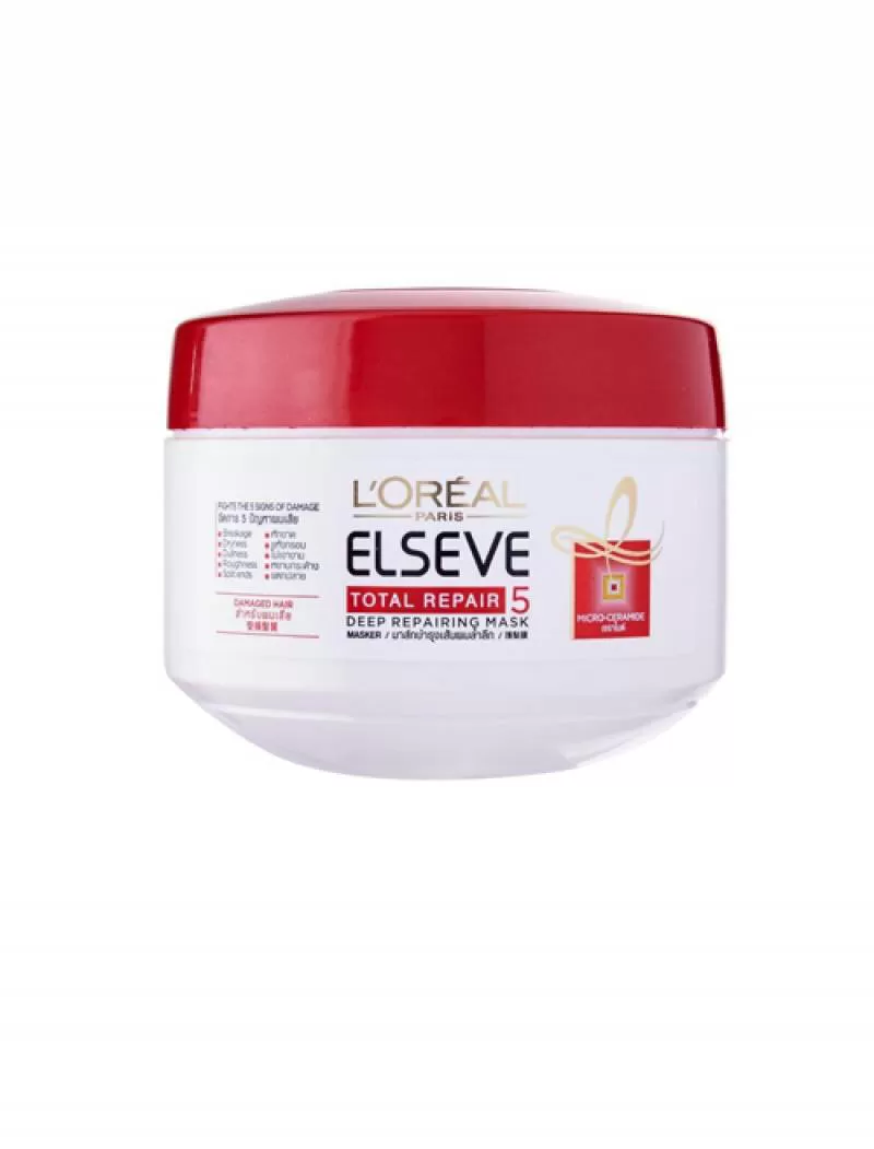 Kem ủ tóc L’oreal Elseve Total Repair 5 Deep Reparing Mask – 200ml, giúp dưỡng tóc, phục hồi tóc hư tổn