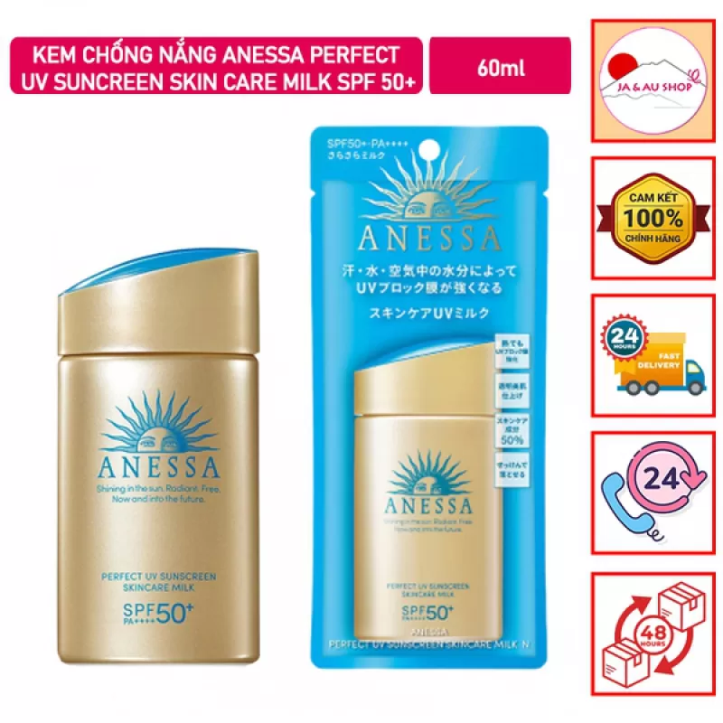 Kem Chống Nắng Shiseido Anessa Perfect UV Suncreen Skin Care Milk SPF 50+ PA++++ 60ml