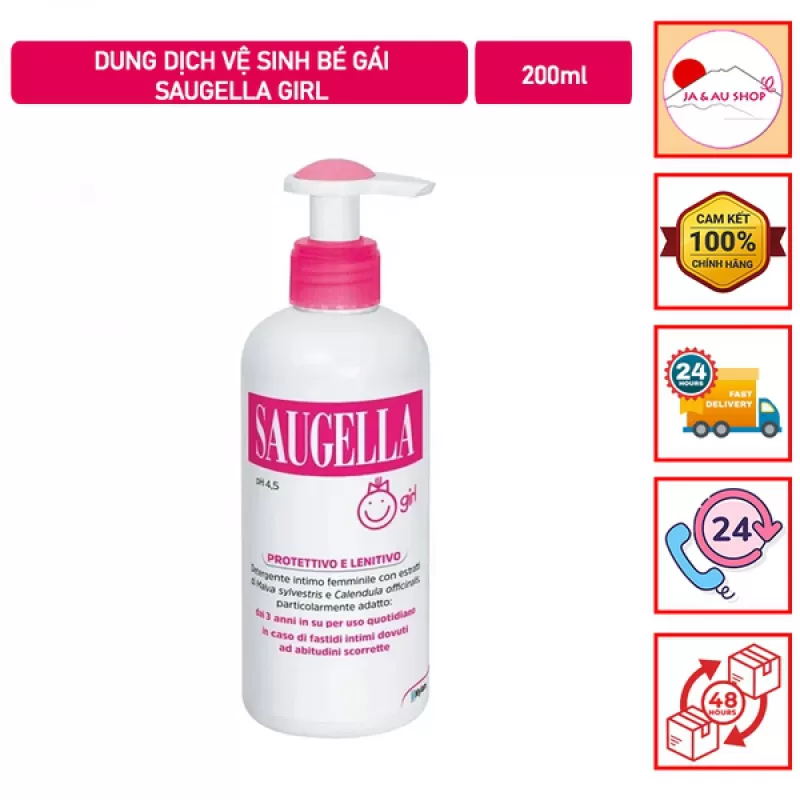 Dung Dịch Vệ Sinh Bé Gái Saugella Girl 200ml