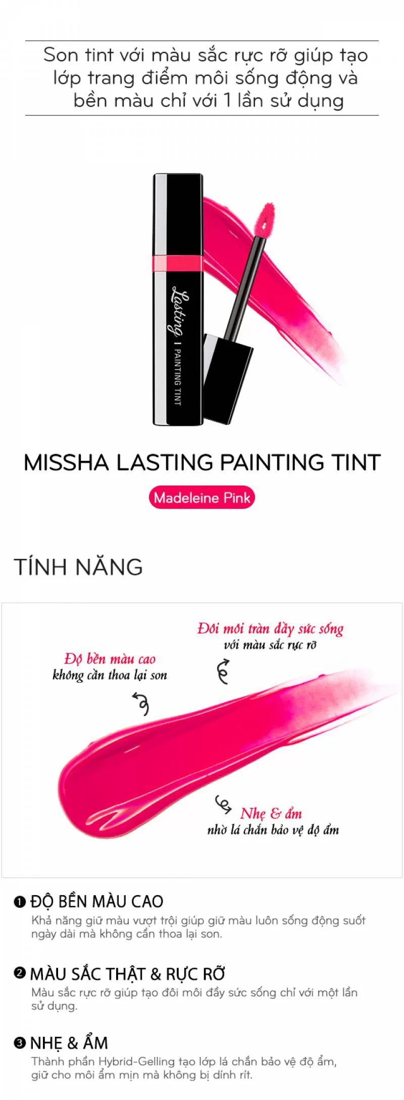 MISSHA Lasting Painting Tint (Madeleine Pink)