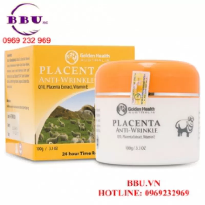 Kem chống nhăn, ngăn ngừa lão hóa Golden Health Placenta Anti Wrinkle 100g của Úc