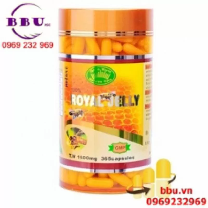 Sữa Ong Chúa đẹp da, chống lão hóa Royal Jelly GreenWorld 1600mg 365 viên của Úc