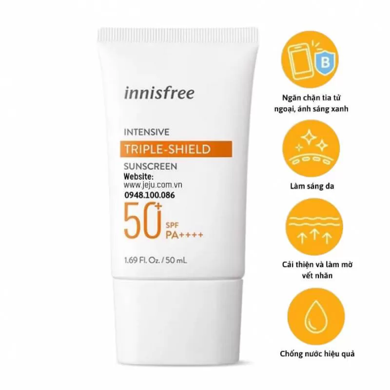 Kem chống nắng innisfree Intensive Triple-shield Sunscreen