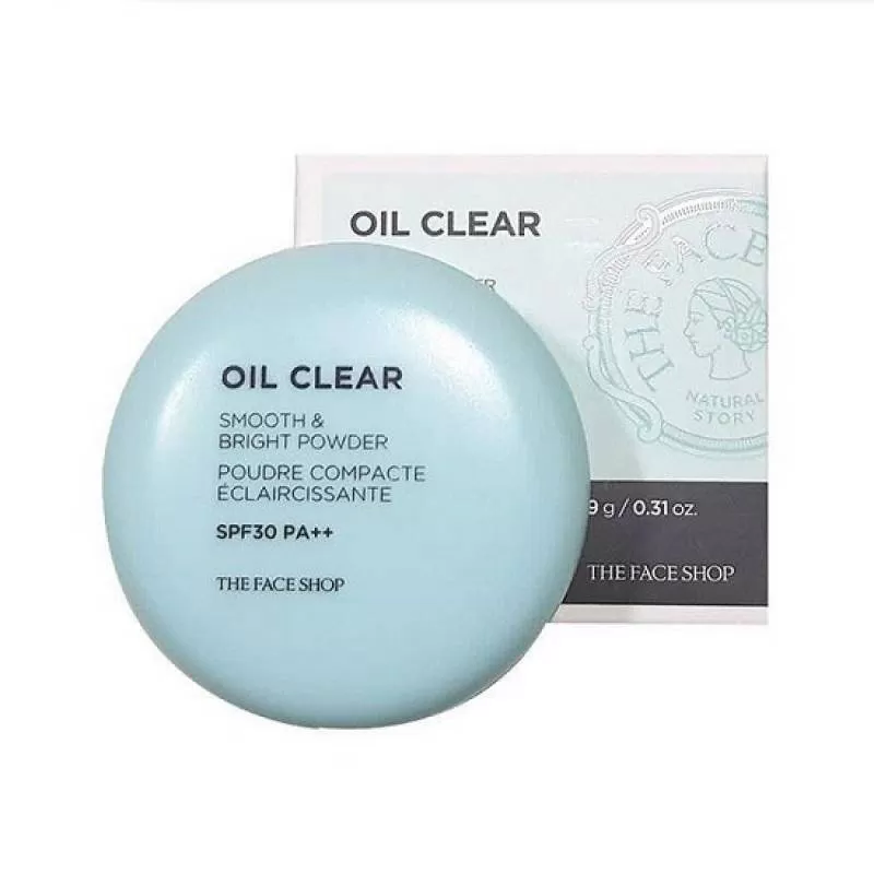 Phấn Nén Kiềm Dầu The Face Shop Oil Clear Smooth & Bright Powder SPF30 PA++