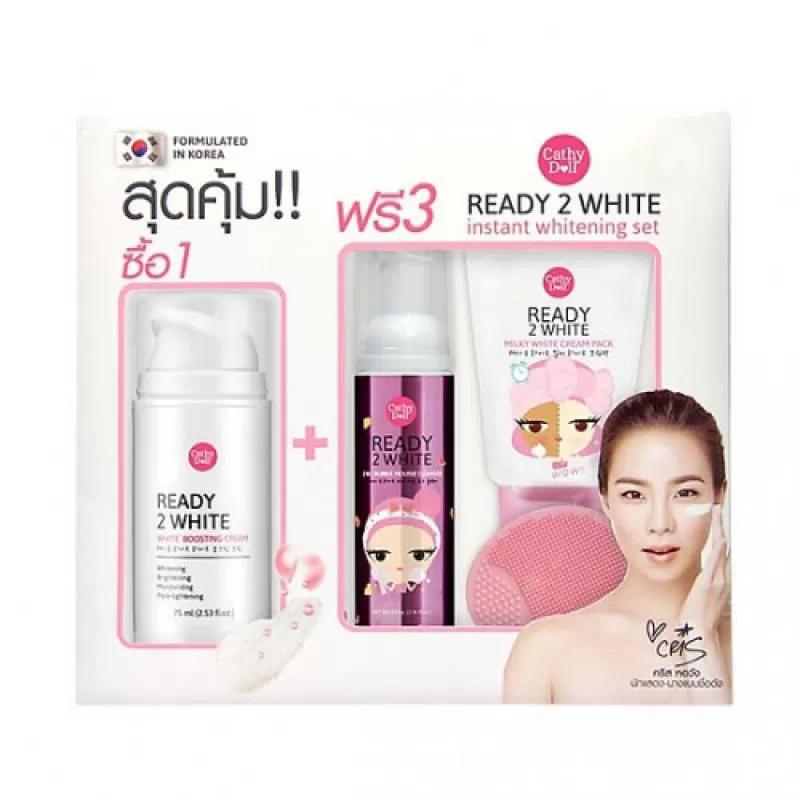 Set Dưỡng Trắng Da Cathy Doll Ready 2 White Instant Whitening