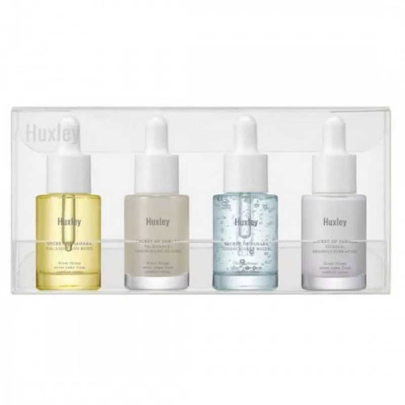 Set 4 serum dưỡng da mini Huxley Essence Deluxe