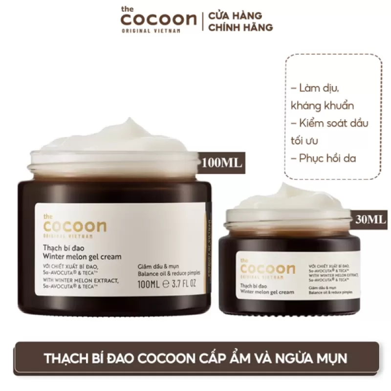 Thạch Bí Đao Cocoon Cung Cấp Ẩm Và Ngăn Ngừa Mụn Winter Melon Gel Cream