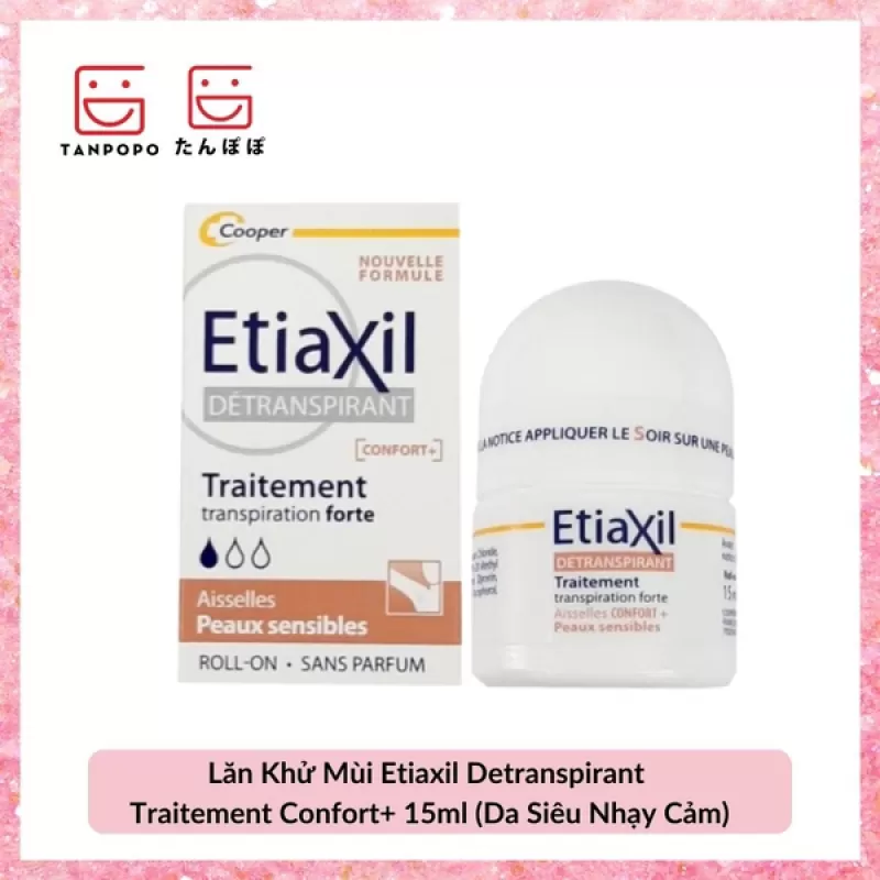 Lăn Khử Mùi Etiaxil Detranspirant Traitement Confort+ 15ml (Da Siêu Nhạy Cảm)