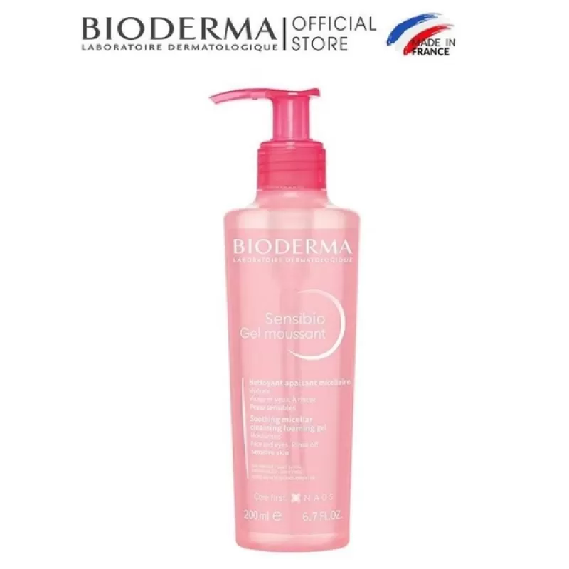 Gel Rửa Mặt Tạo Bọt Cho Da Nhạy Cảm Bioderma Sensibio Gel Moussant (Nhập Khẩu)