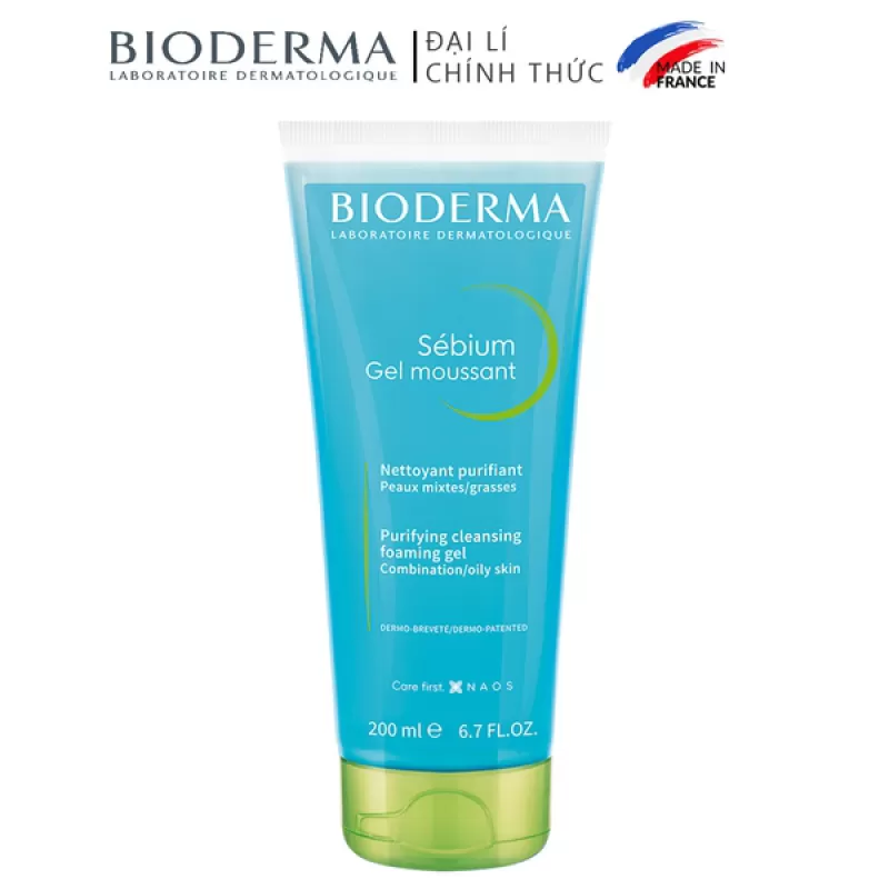 Gel Rửa Mặt Cho Da Dầu & Hỗn Hợp Bioderma Sébium Gel Moussant (Nhập Khẩu)