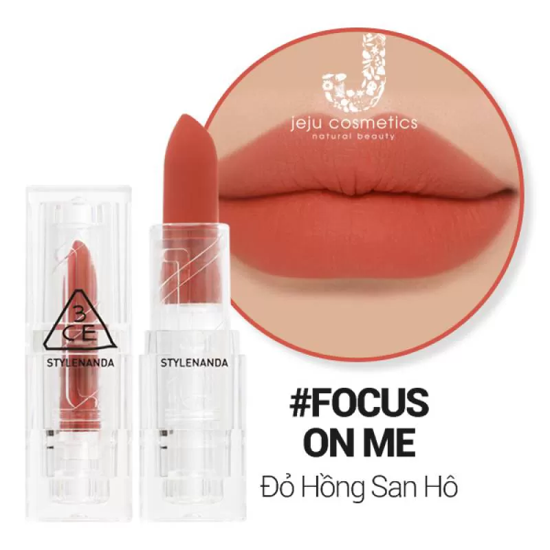 Son Môi 3CE Soft Matte Lipstick #Focus On Me 3.5Gram