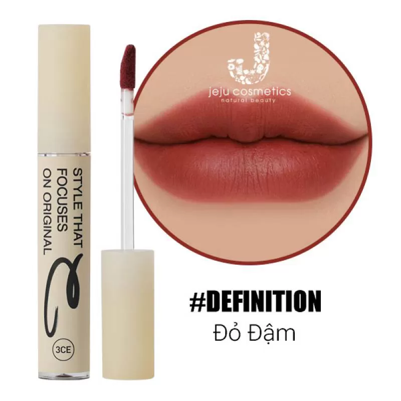 [LIMITED EDITION] Son 3CE My Moves Velvet Lip Tint Definition – Màu Đỏ Đậm