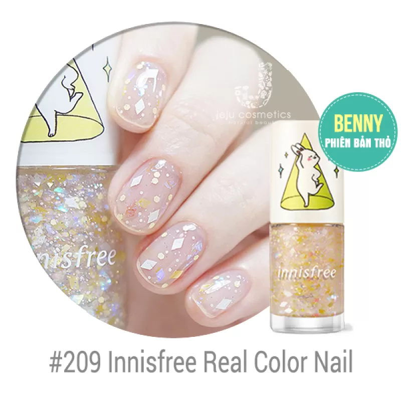 Sơn Móng Tay Innisfree Real Color Nail Phiên Bản Chú Thỏ Benny #209