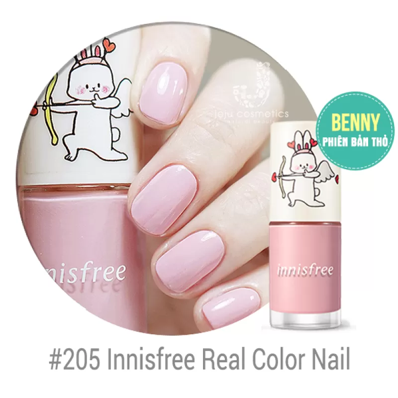 Sơn Móng Tay Innisfree Real Color Nail Phiên Bản Chú Thỏ Benny #205