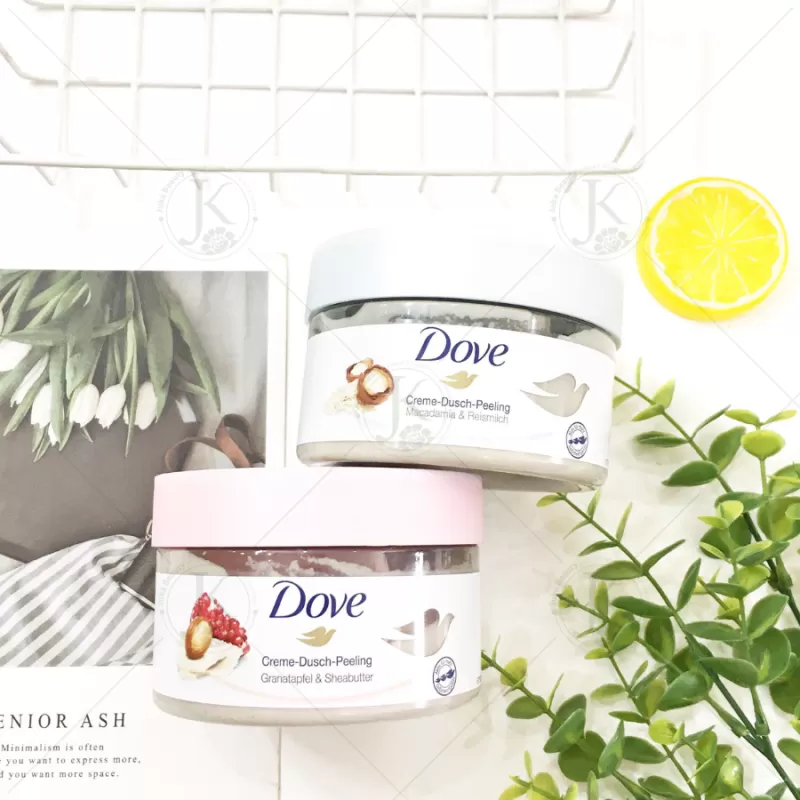 Bản Đức) Kem tẩy tế bào chết toàn thân Dove Creme Dusch Peeling 225ml