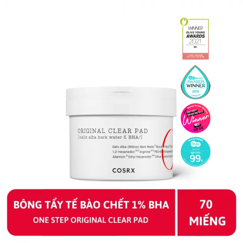 Bông Tẩy Tế Bào Chết Cosrx Moisture Pad 70 Miếng