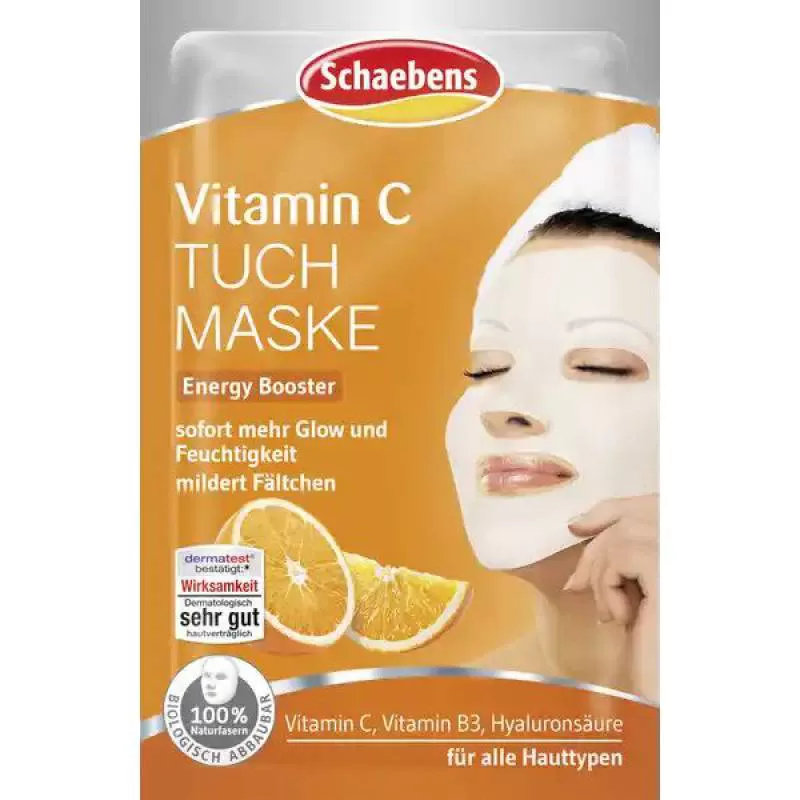 Mặt nạ giấy Schaebens Vitamin C Tuch Maske, 1 chiếc - Hàng Đức LiebeShop.com