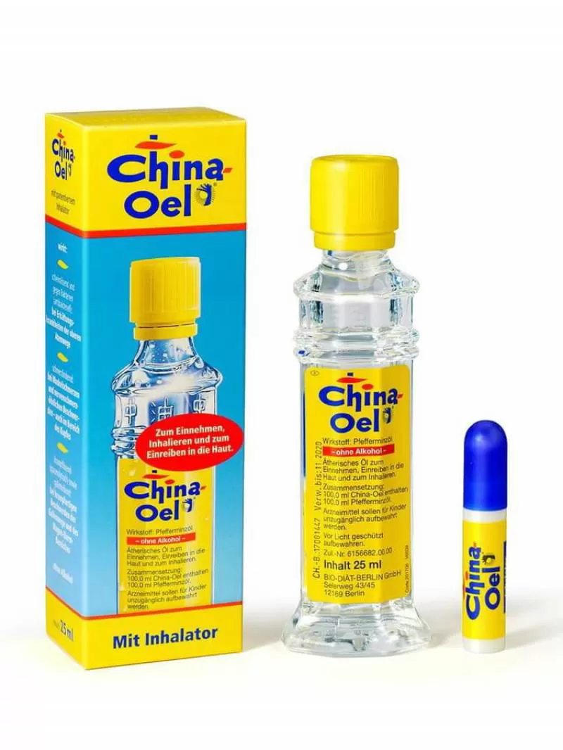 Tinh dầu bạc hà China Oel kèm ống hít, 25ml - Hàng Đức LiebeShop.com