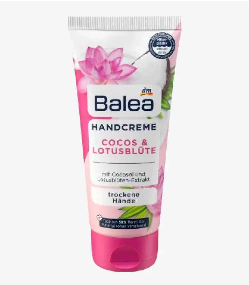 Kem dưỡng tay Balea Handcreme Cocos & Lotusblüte cho da khô, 100ml