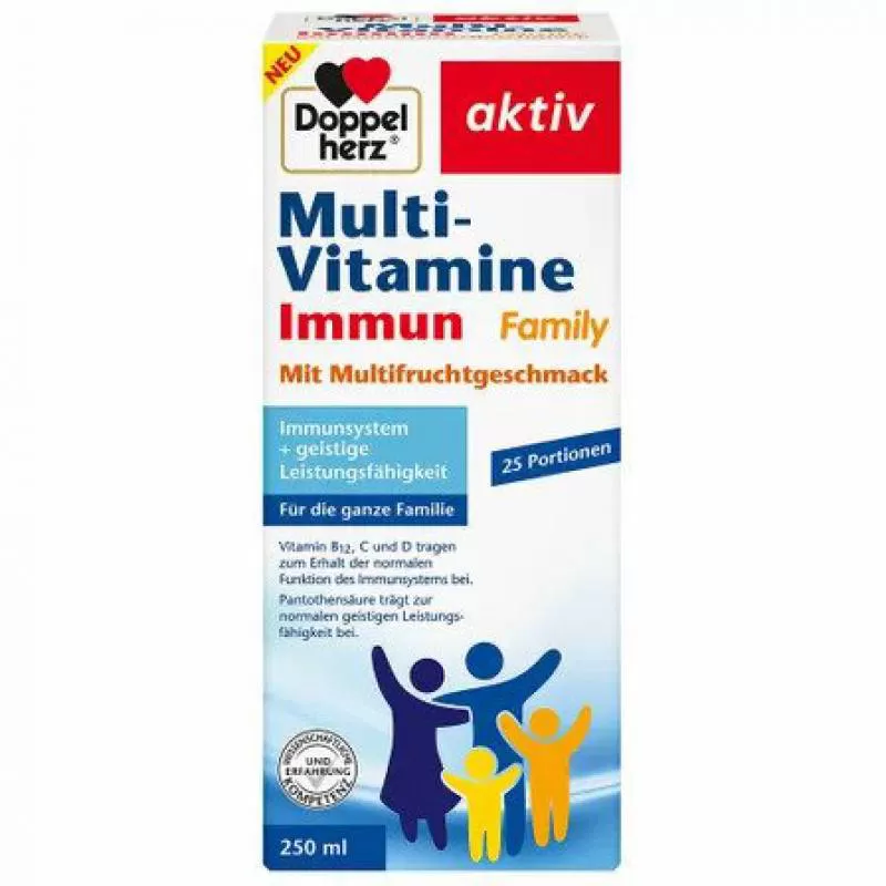 Siro Doppelherz Multivitamine Immun Family tăng sức đề kháng, 250ml - Hàng Đức LiebeShop.com