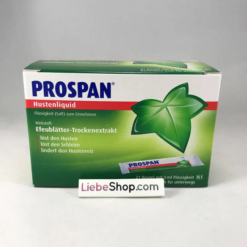 Thuốc ho Prospan Hustenliquid dạng gói, 21x5ml