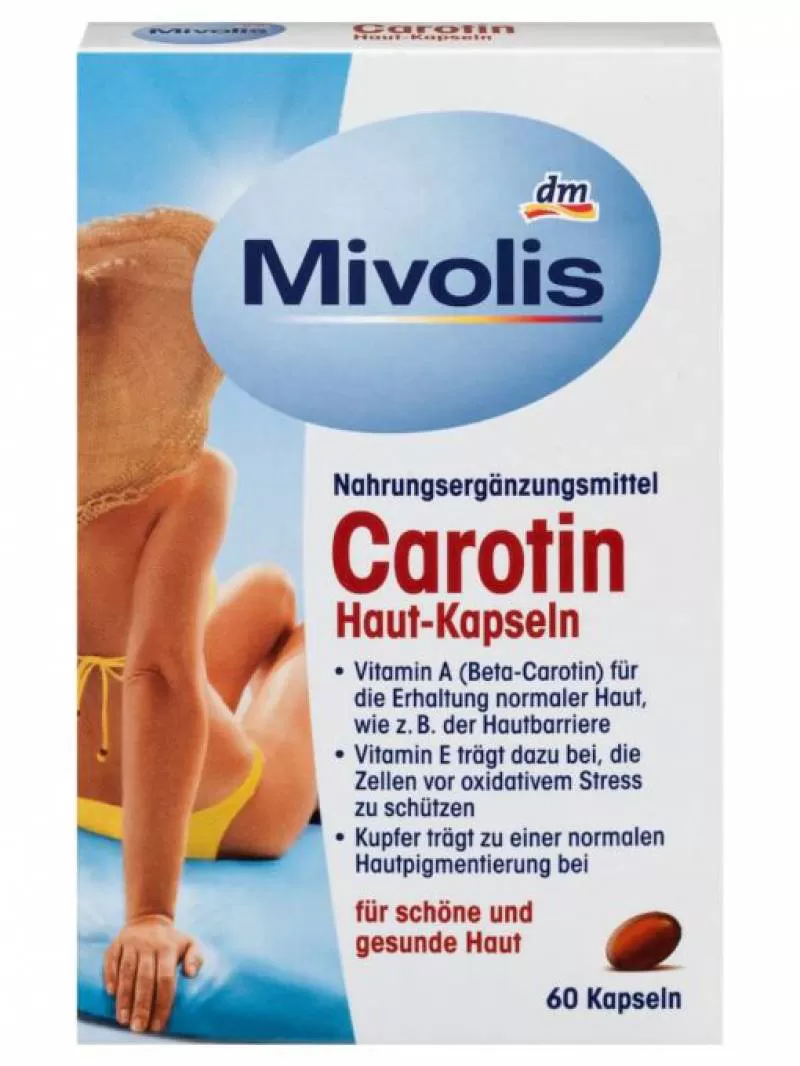 Viên Uống Chống Nắng Mivolis Carotin, 60 Viên