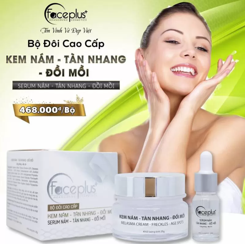 Bộ kem Faceplus+ nám tàn nhang đồi mồi 25g + Serum nám tàn nhang đồi mồi 10ml