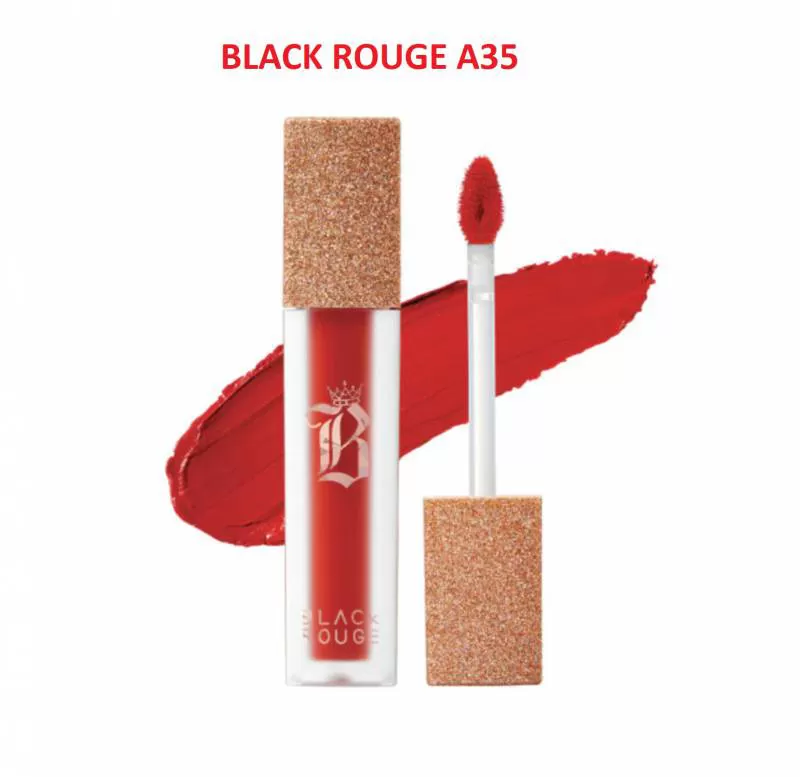 Son Kem Lì Black Rouge Mịn Môi AirFit Velvet Tint Ver 7 Velvet Crown 37.6g.#A35 Sunny Side Up Đỏ Dâu