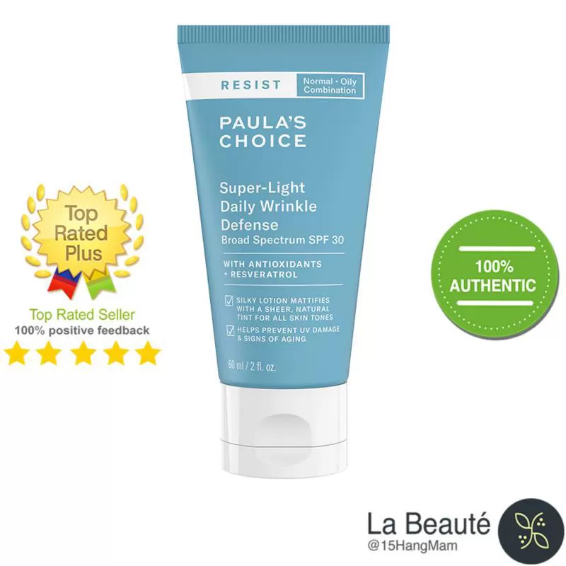 Paula's Choice Super Light Daily Wrinkle Defense SPF30 - Kem Dưỡng Ngày Chống Nhăn Siêu Nhẹ 60ml