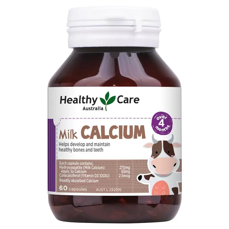 [MẪU MỚI] Canxi Healthy Care cho bé 60 viên của Úc – Milk Calcium Healthy care 60 viên