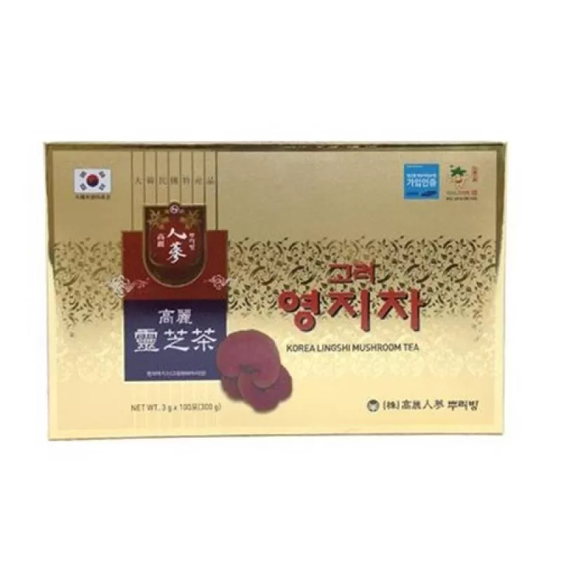Trà linh chi hòa tan Hàn Quốc hộp vàng 100 gói x 3g