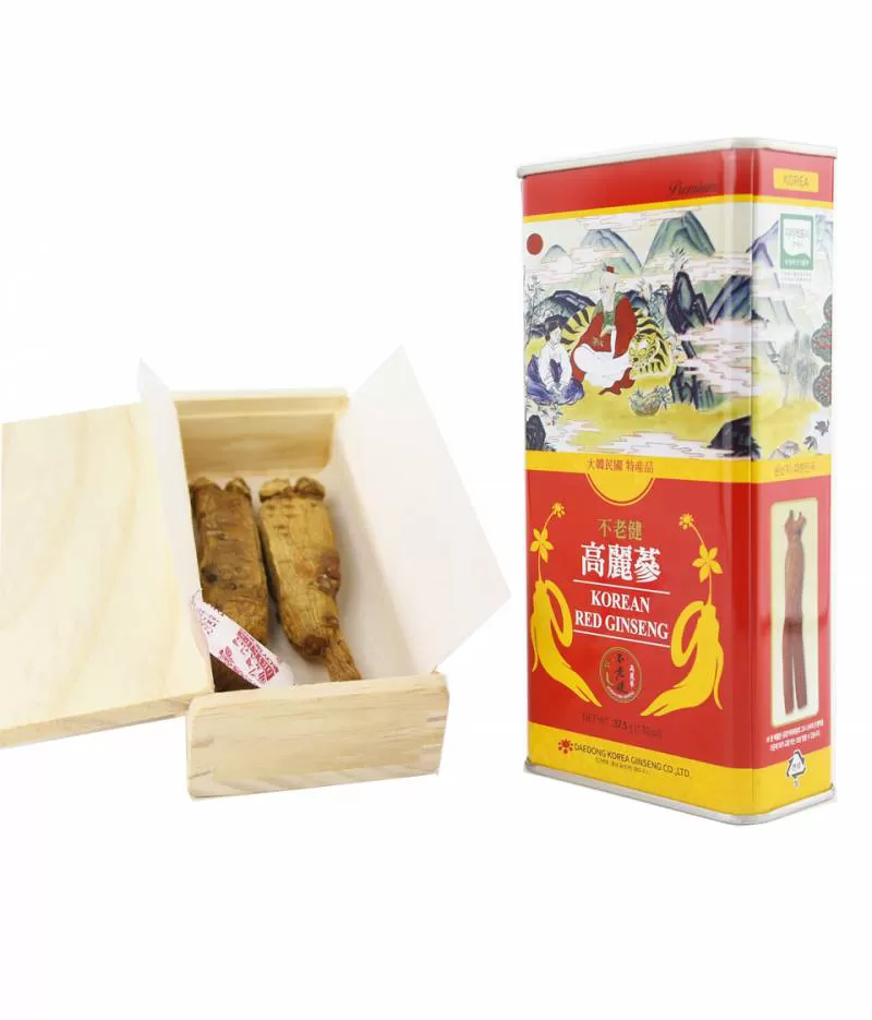 Hồng Sâm khô Daedong hộp thiếc 150g loại 6-10 củ