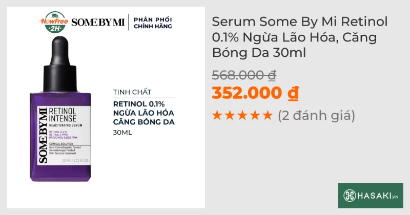 Serum Some By Mi Retinol 0.1% Ngừa Lão Hóa, Căng Bóng Da 30ml