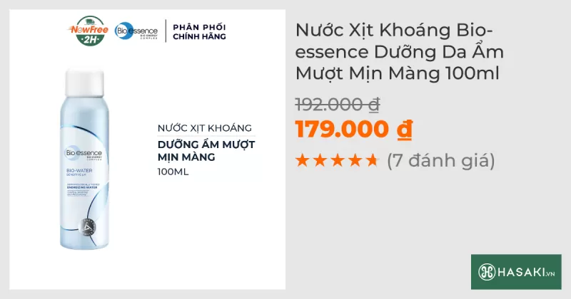 Nước Xịt Khoáng Bio-essence Dưỡng Da Ẩm Mượt Mịn Màng 100ml