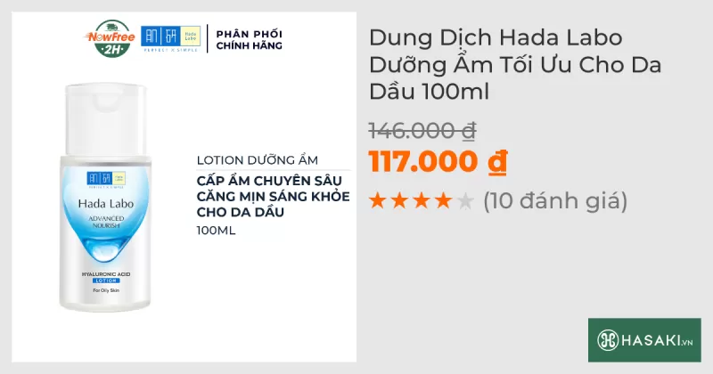 Dung Dịch Hada Labo Dưỡng Ẩm Tối Ưu Cho Da Dầu 100ml