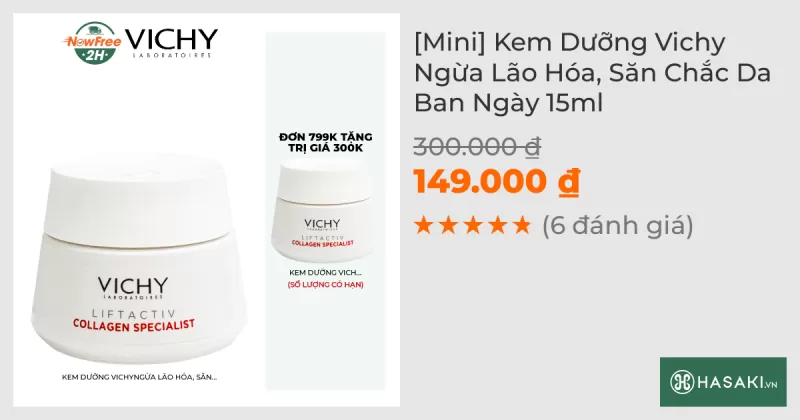 [Mini] Kem Dưỡng Vichy Ngừa Lão Hóa, Săn Chắc Da Ban Ngày 15ml